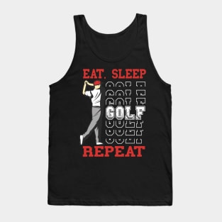 Eat Sleep Golf Repeat vintage Design Tank Top